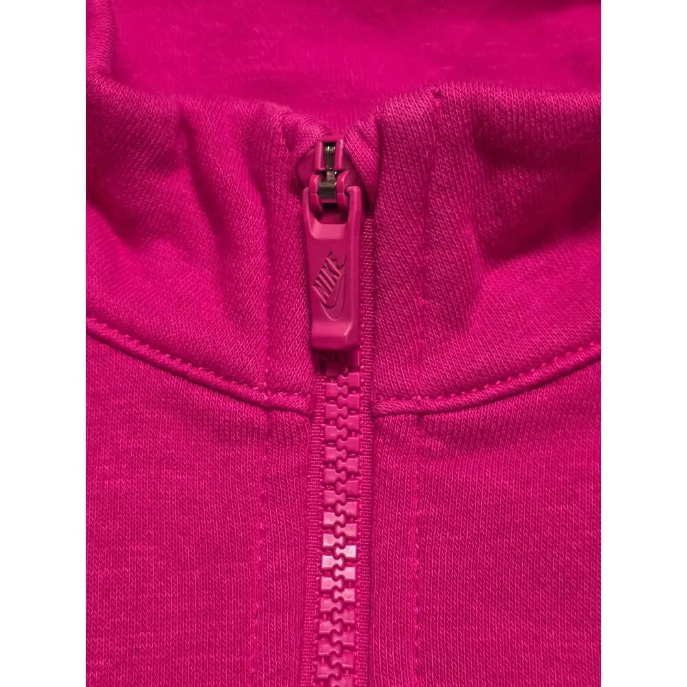 Nike Girls Cropped Pink Hoodie 10-11 Years Logo Soft Casual Medium